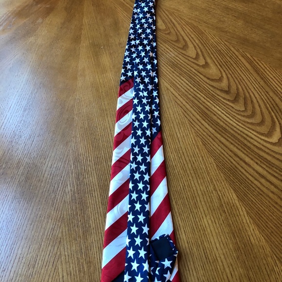 Men’s (or ladies) tie, American flag design - Picture 4 of 6